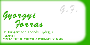 gyorgyi forras business card