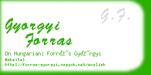 gyorgyi forras business card